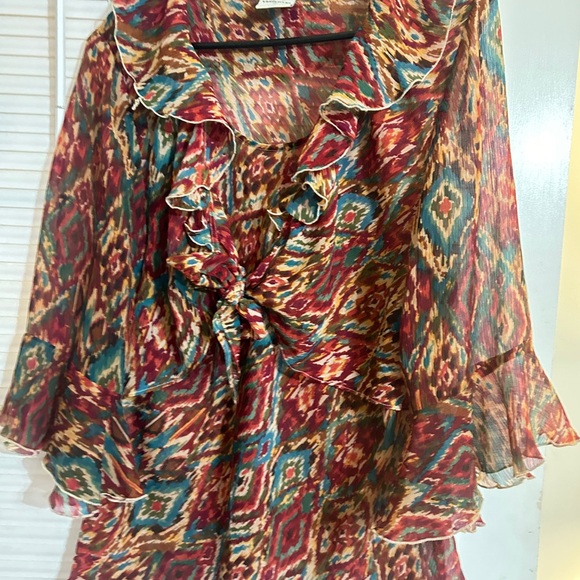 Colorful Ruffle Blouse - Picture 3 of 13